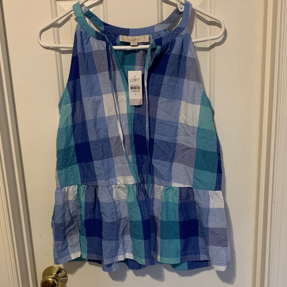 Loft peplum tank size S
